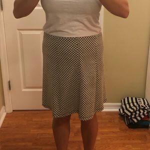 NWT Loft black and white stretchy skirt